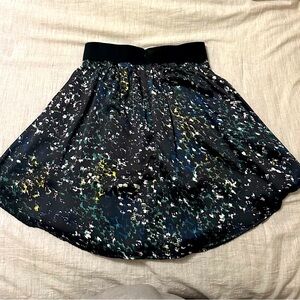 BCBG Generation Black Patterned Short Skirt